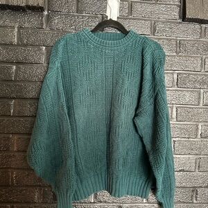 Vintage Woolrich Teal Crew Neck Sweater Size Large